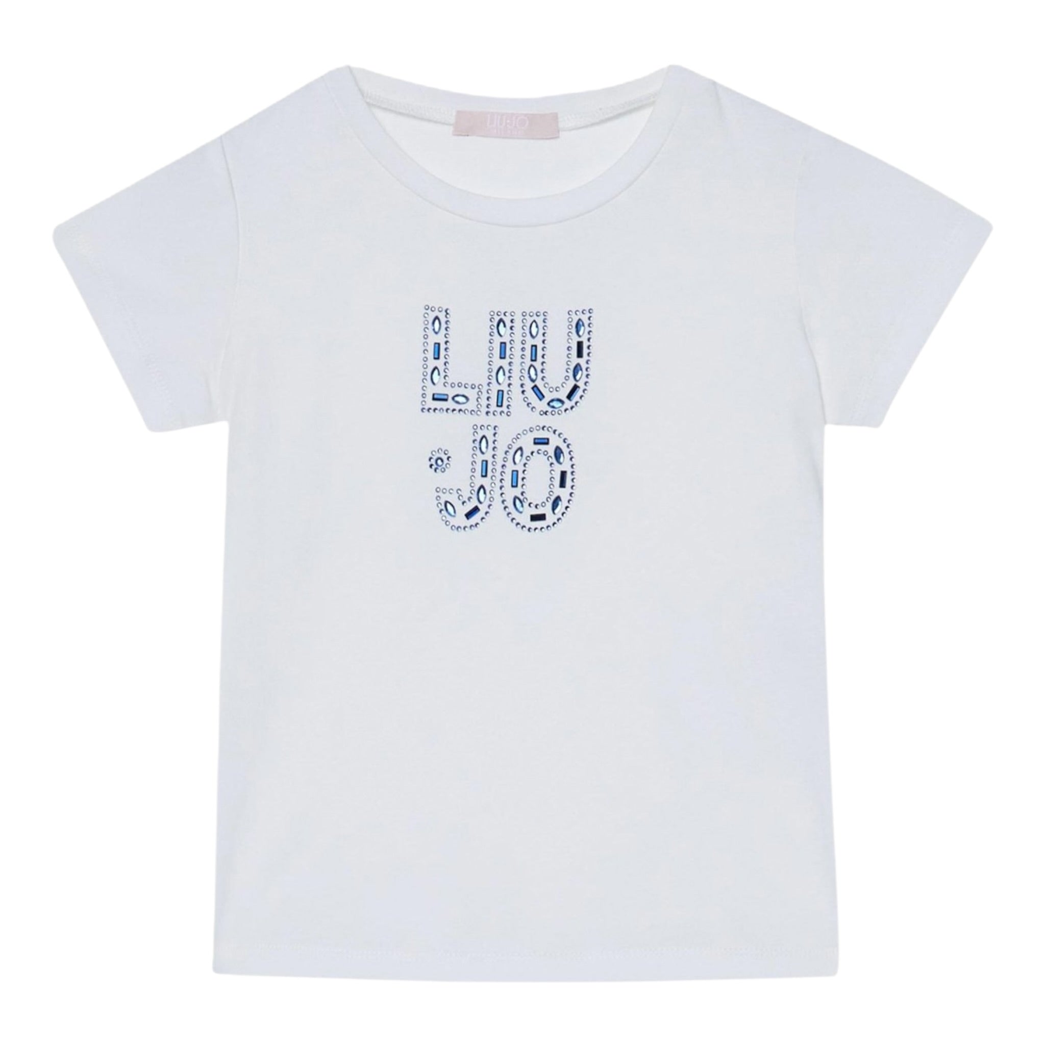 Liu Jo T-Shirt tinta unita con Stampa Bianco per Bambina KA5094J BIANCO LIU JO 