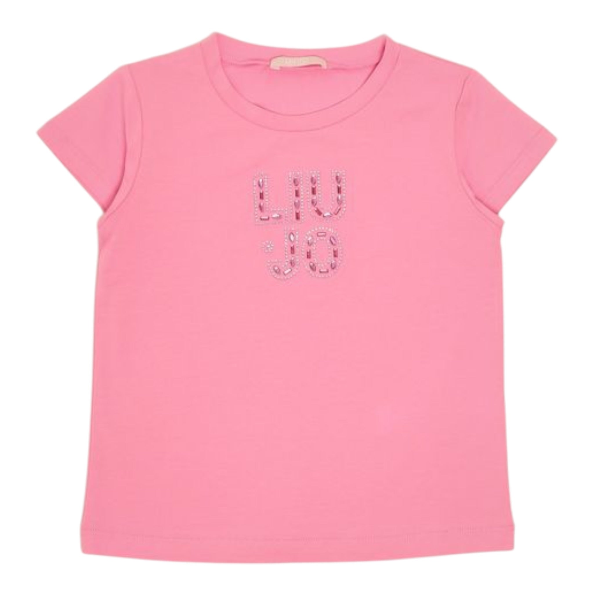 Liu Jo T-Shirt tinta unita con Stampa Rosa per Bambina KA5094J ROSA LIU JO 