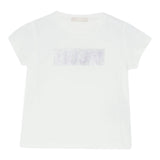 Liu Jo T-Shirt tinta unita con Stampa Bianco per Bambina KA5095 BIANCO LIU JO 