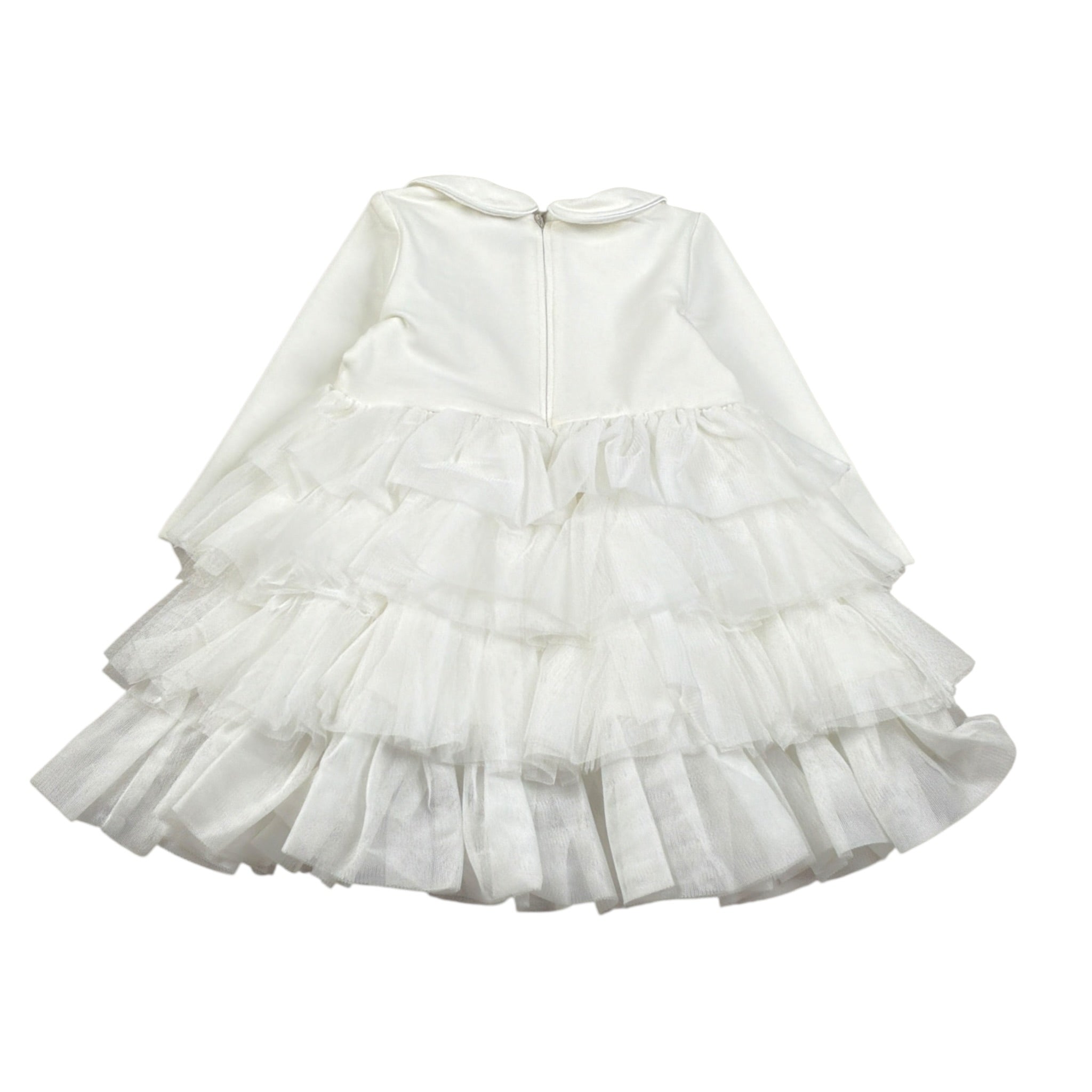 Liu Jo Abito tinta unita con Tulle Bianco per Neonata KF1029 BIANCO LIU JO 