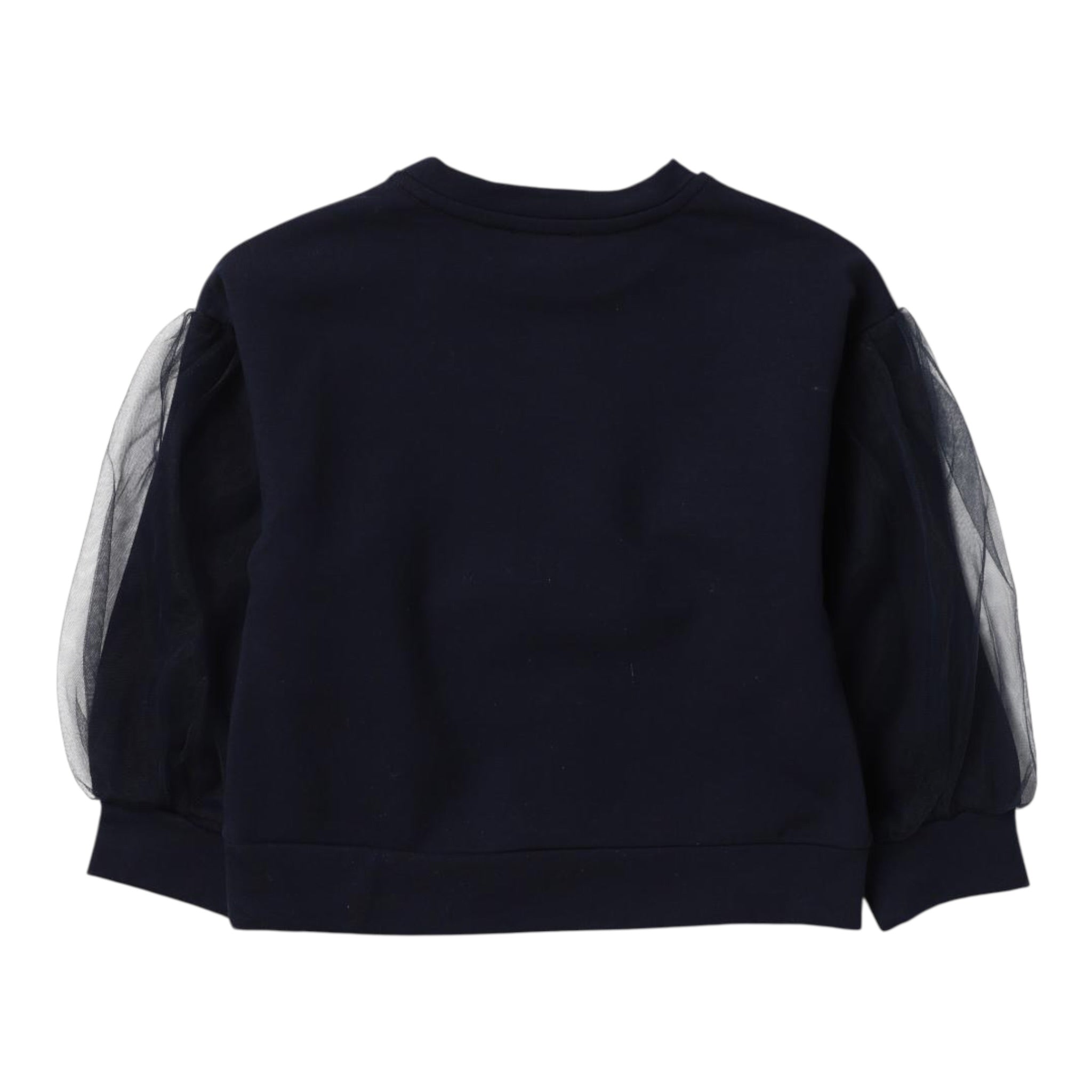 Liu Jo Felpa tinta unita con Maniche In Tulle Blu per Bambina KF3009 BLU LIU JO 