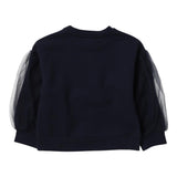 Liu Jo Felpa tinta unita con Maniche In Tulle Blu per Neonata KF3009N BLU LIU JO 