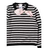 Liu Jo Maglia tinta unita con Fantasia A Righe Panna per Bambina KF3061 PANNA LIU JO 