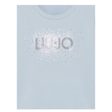 Liu Jo Felpa Chiusa Girocollo tinta unita con Brillantini Azzurro per Neonata KF5001 AZZURRO LIU JO 