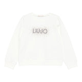 Liu Jo Felpa Chiusa Girocollo tinta unita con Brillantini Panna per Neonata KF5001 PANNA LIU JO 