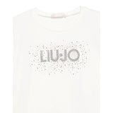 Liu Jo Felpa Chiusa Girocollo tinta unita con Brillantini Panna per Neonata KF5001 PANNA LIU JO 