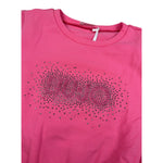 Liu Jo Abito Girocollo tinta unita con Brillantini Rosa per Bambina KF5004J ROSA LIU JO 