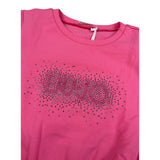 Liu Jo Abito Girocollo tinta unita con Brillantini Rosa per Neonata KF5004 ROSA LIU JO 