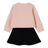 Liu Jo Completo 2Pz Felpa-Gonna Bicolore Nero/Rosa per Bambina KF5005 NERO/ROSA LIU JO 