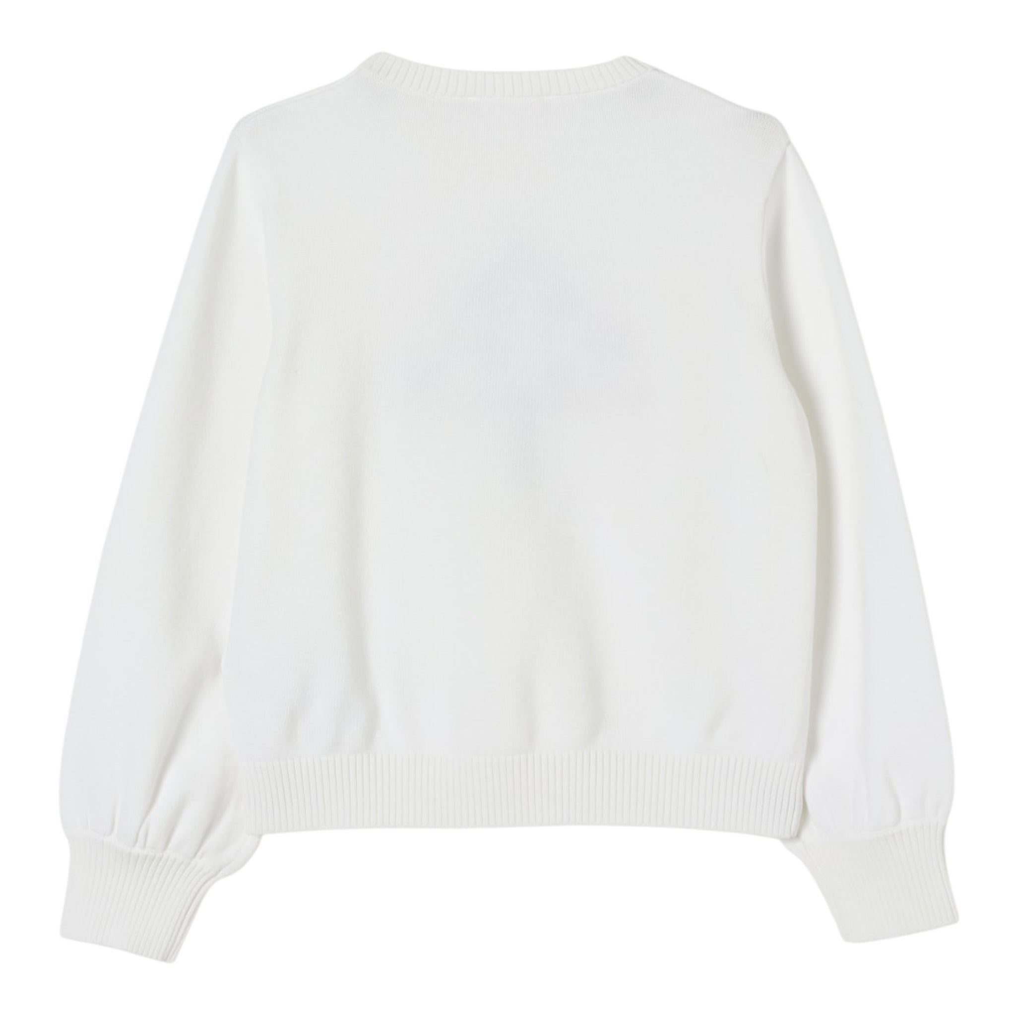 Liu Jo Maglia Girocollo tinta unita con Ricami Bianco per Bambina KF5027 BIANCO LIU JO 