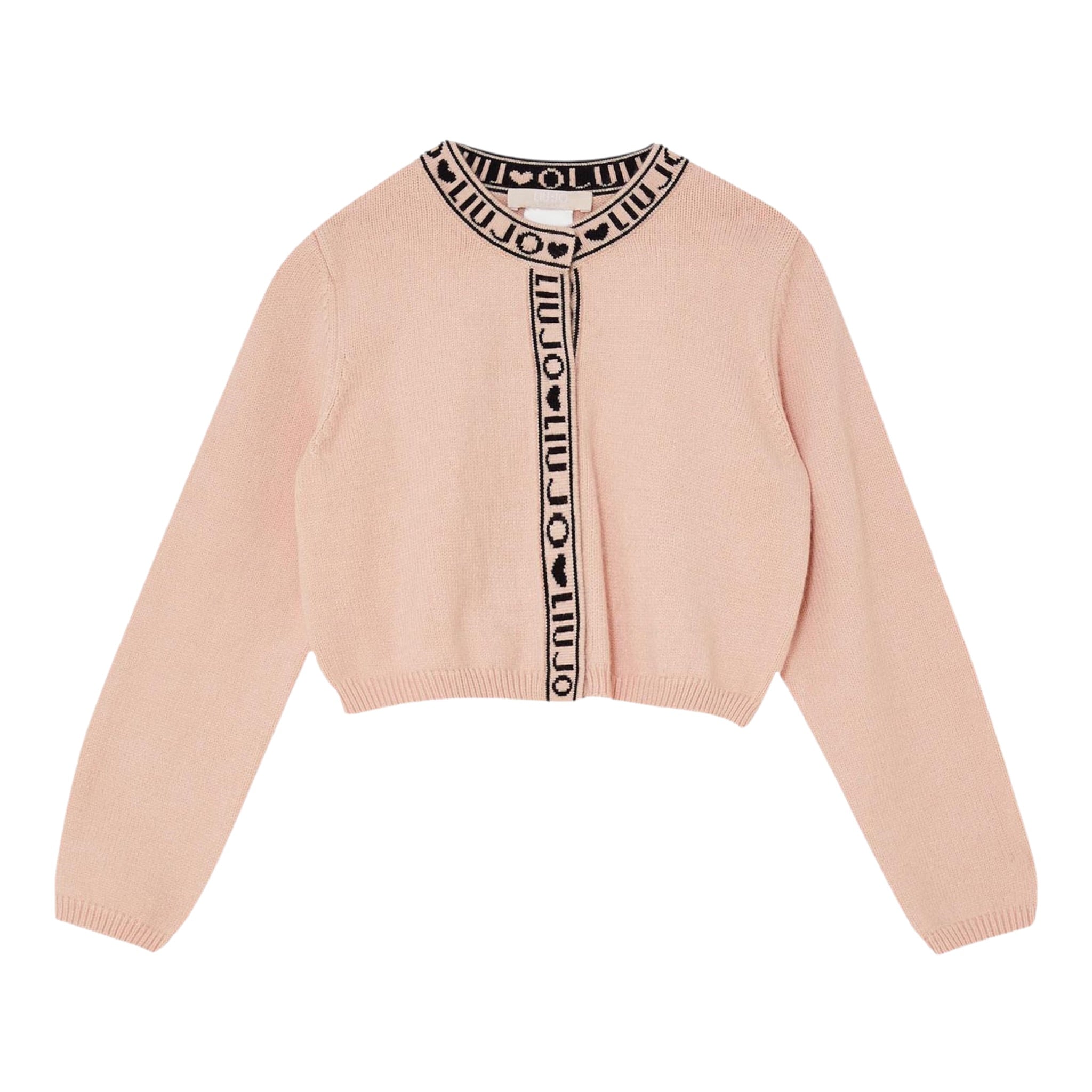 Liu Jo Cardigan tinta unita con Loghi Rosa per Bambina KF5029 ROSA LIU JO 