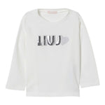 Liu Jo Shirt tinta unita con Stampa Panna per Neonata KF5033J00 PANNA LIU JO 