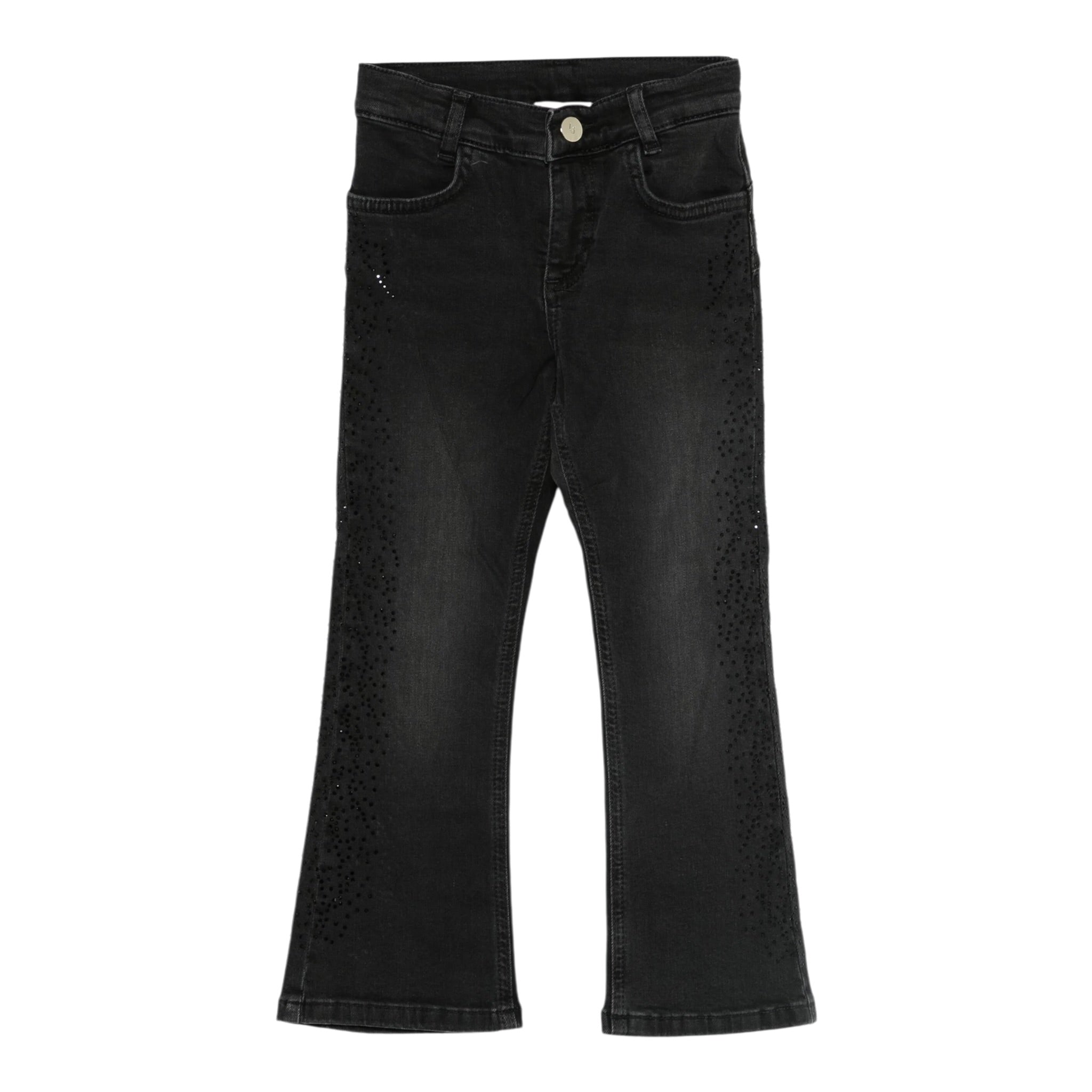 Liu Jo Jeans tinta unita Modello Zampa Nero per Bambina KF5035 NERO LIU JO 