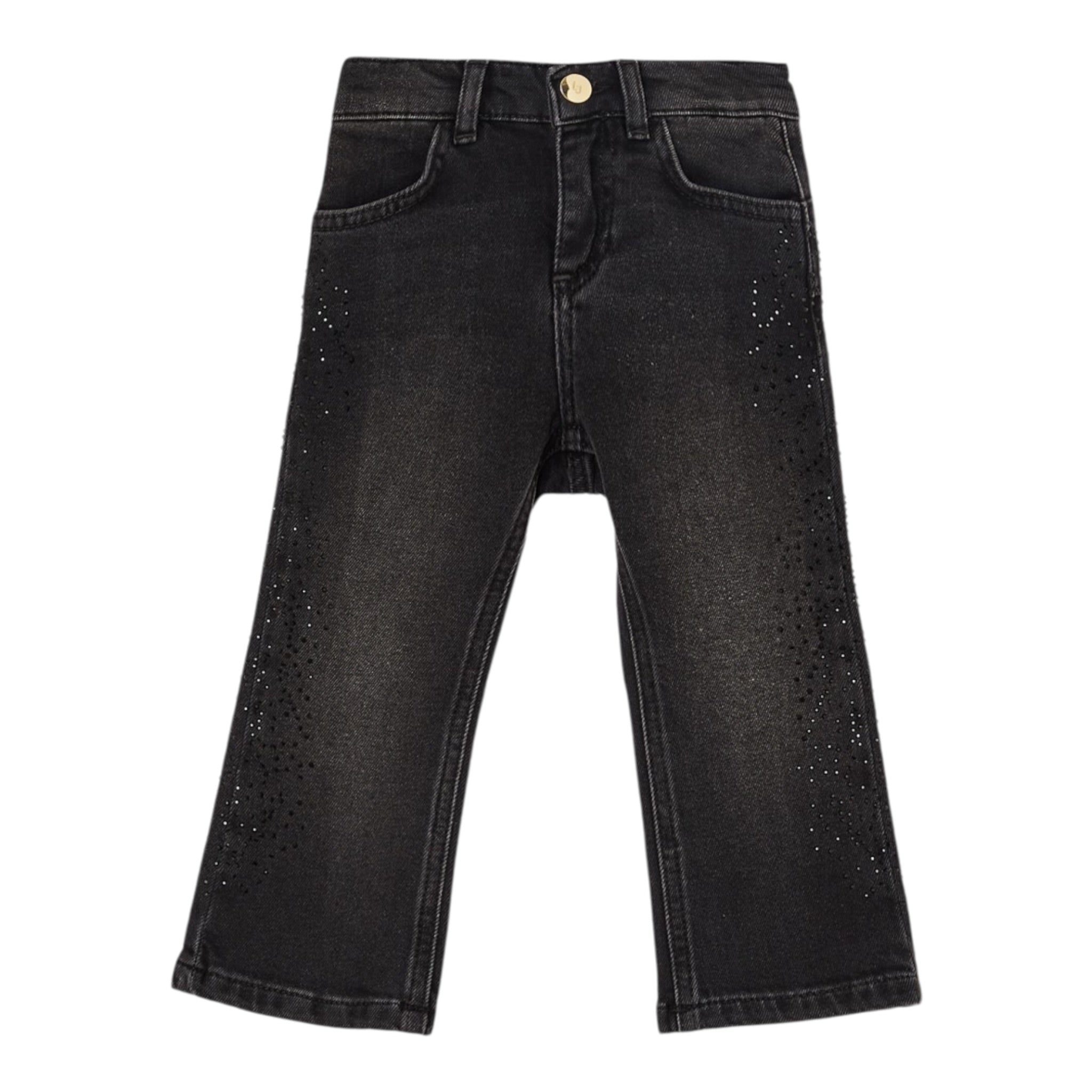 Liu Jo Jeans tinta unita Modello Zampa Nero per Bambina KF5035X NERO LIU JO 