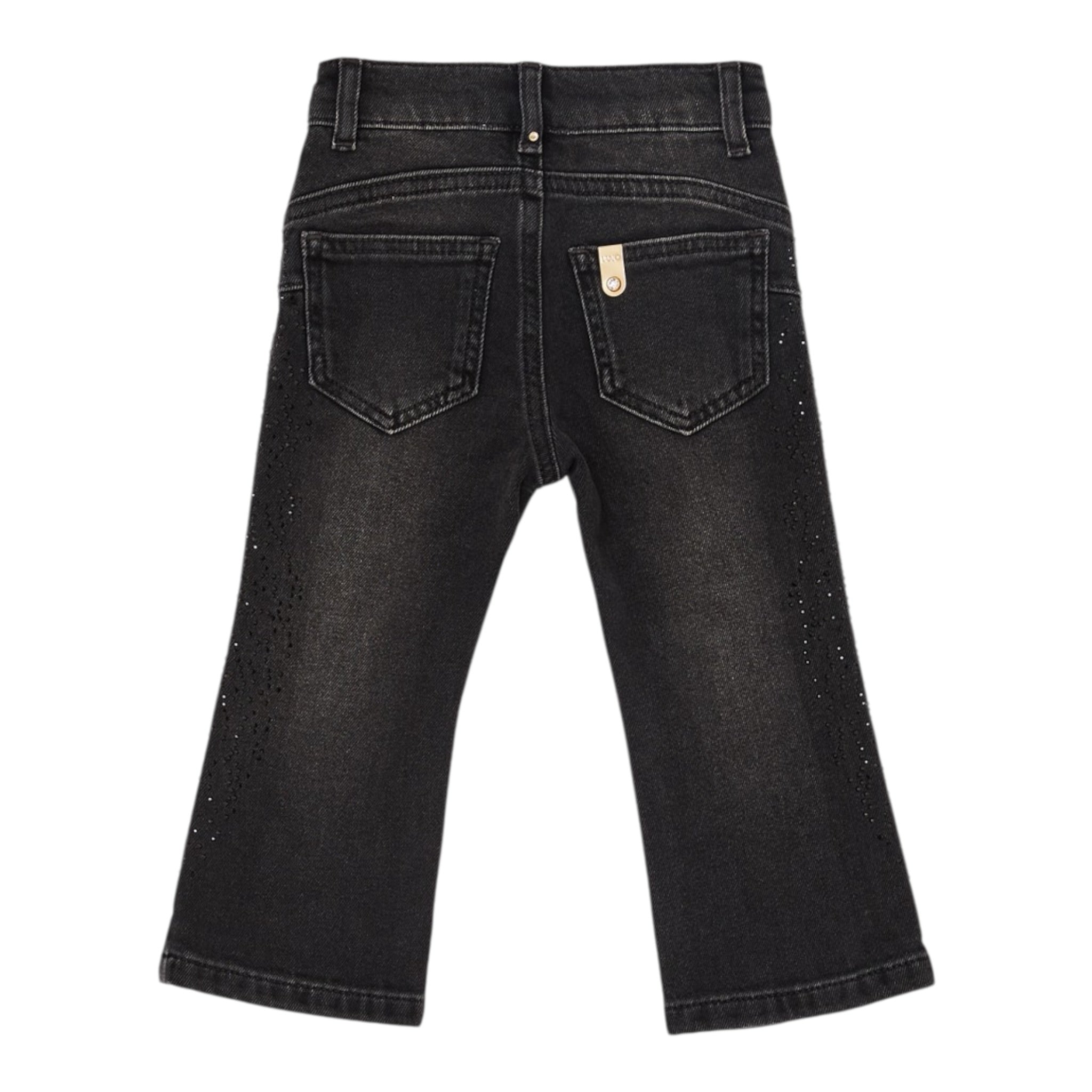 Liu Jo Jeans tinta unita Modello Zampa Nero per Neonata KF5035XN NERO LIU JO 