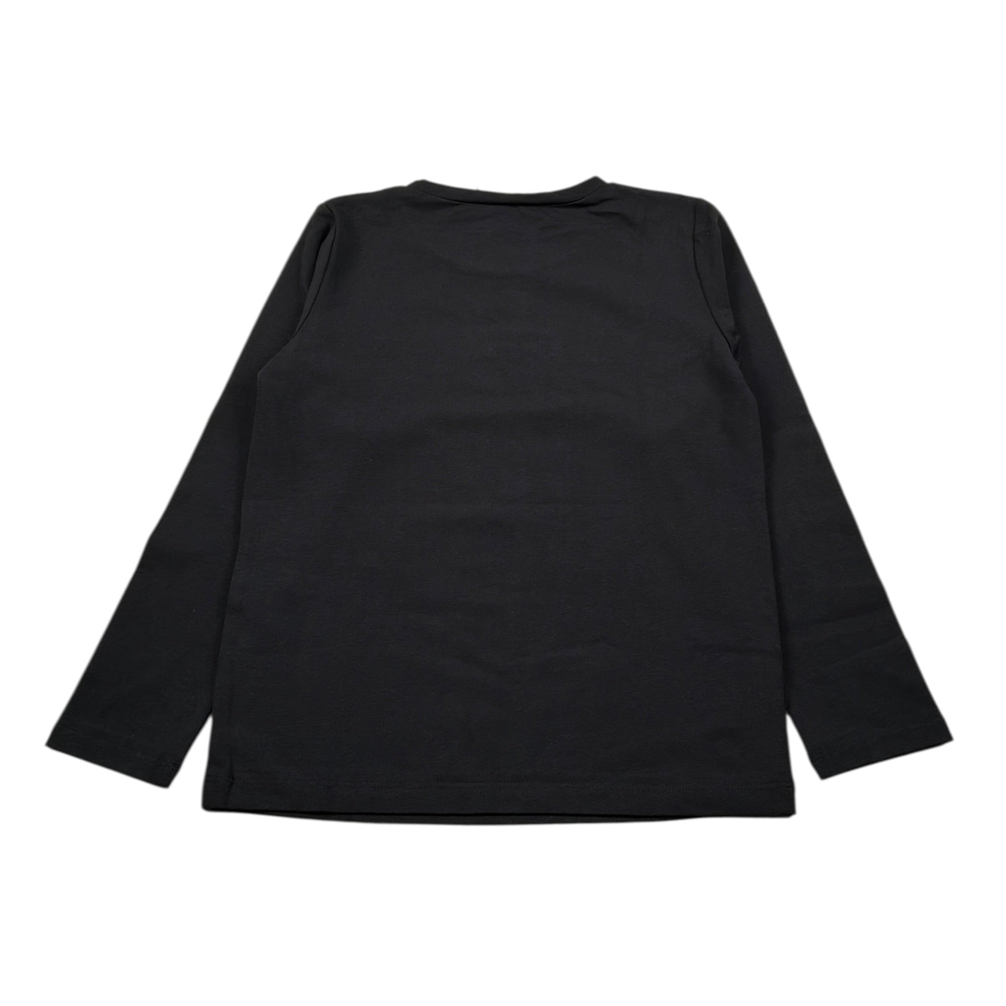 Liu Jo Shirt Girocollo tinta unita con Brillantini Nero per Neonata KF5048J NERO LIU JO 