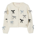 Liu Jo Cardigan tinta unita con Fiocchi Panna per Bambina KF5053XX PANNA LIU JO 