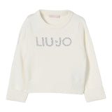 Liu Jo Maglia Girocollo tinta unita con Brillantini Panna per Neonato KF5055NX PANNA LIU JO 