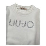 Liu Jo Maglia Girocollo tinta unita con Brillantini Panna per Bambina KF5055X PANNA LIU JO 