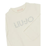 Liu Jo Maglia Girocollo tinta unita con Brillantini Panna per Bambina KF5055XX PANNA LIU JO 