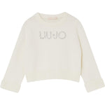 Liu Jo Maglia Girocollo tinta unita con Brillantini Panna per Neonata KF5055XXX PANNA LIU JO 