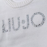 Liu Jo Maglia Girocollo tinta unita con Brillantini Panna per Neonata KF5055XXX PANNA LIU JO 