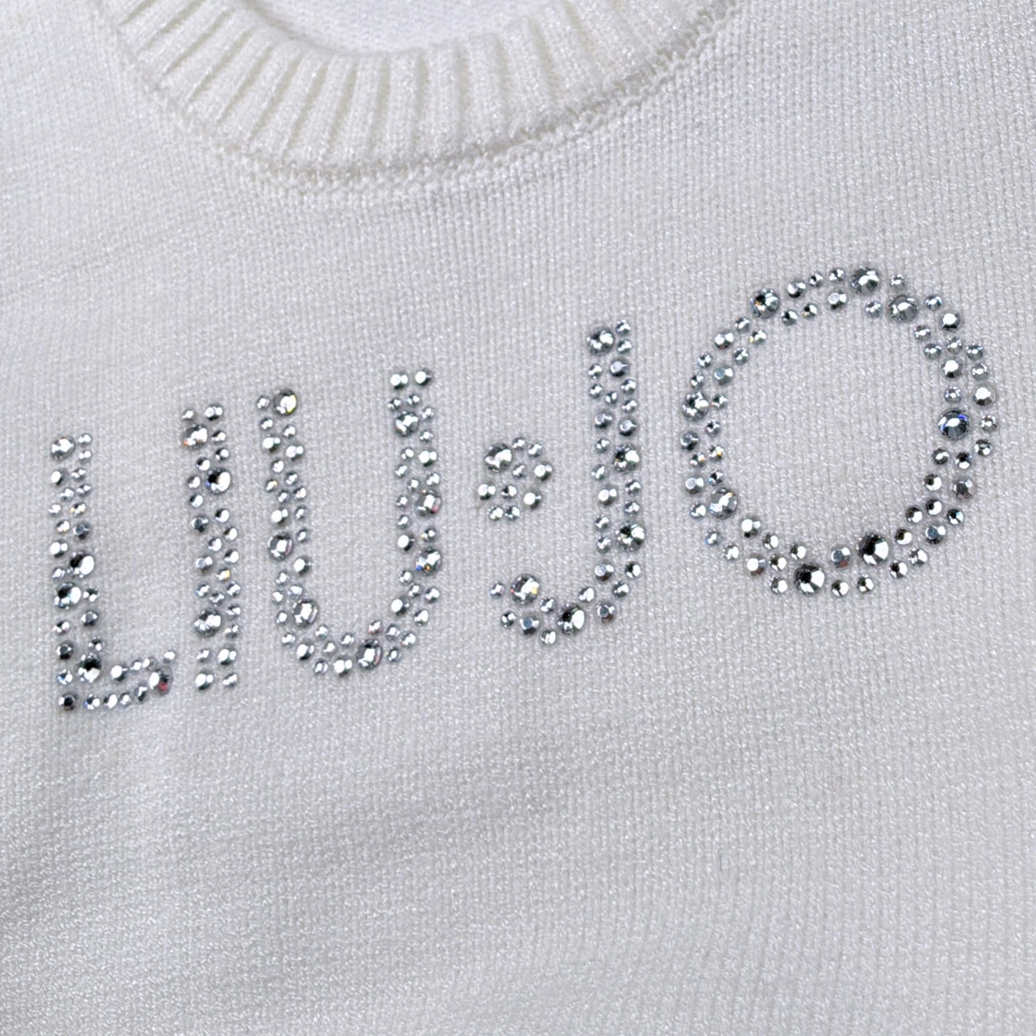 Liu Jo Maglia Girocollo tinta unita con Brillantini Panna per Neonata KF5055XXX PANNA LIU JO 