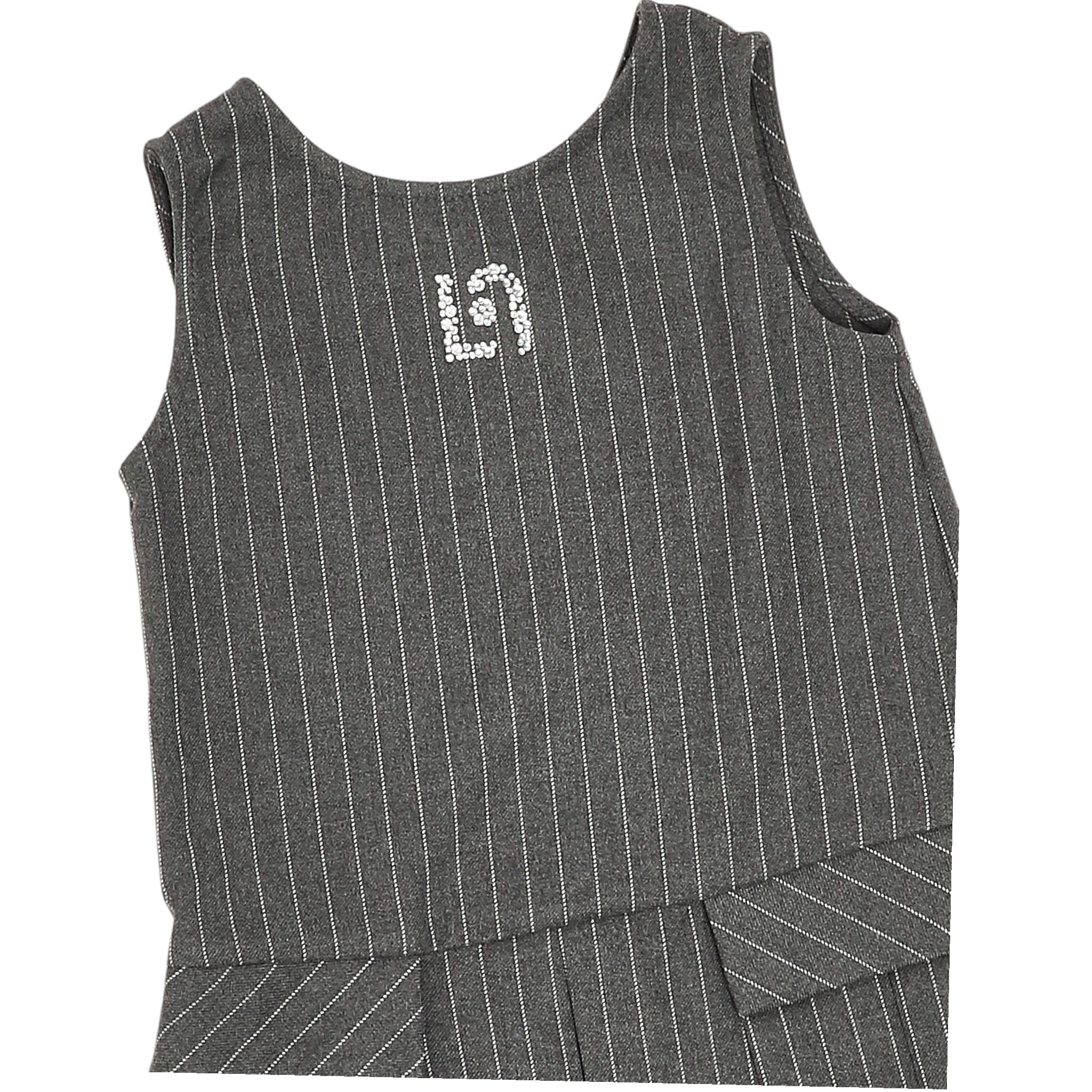 Liu Jo Abito tinta unita con Fantasia A Righe Grigio per Neonata KF5063N GRIGIO LIU JO 
