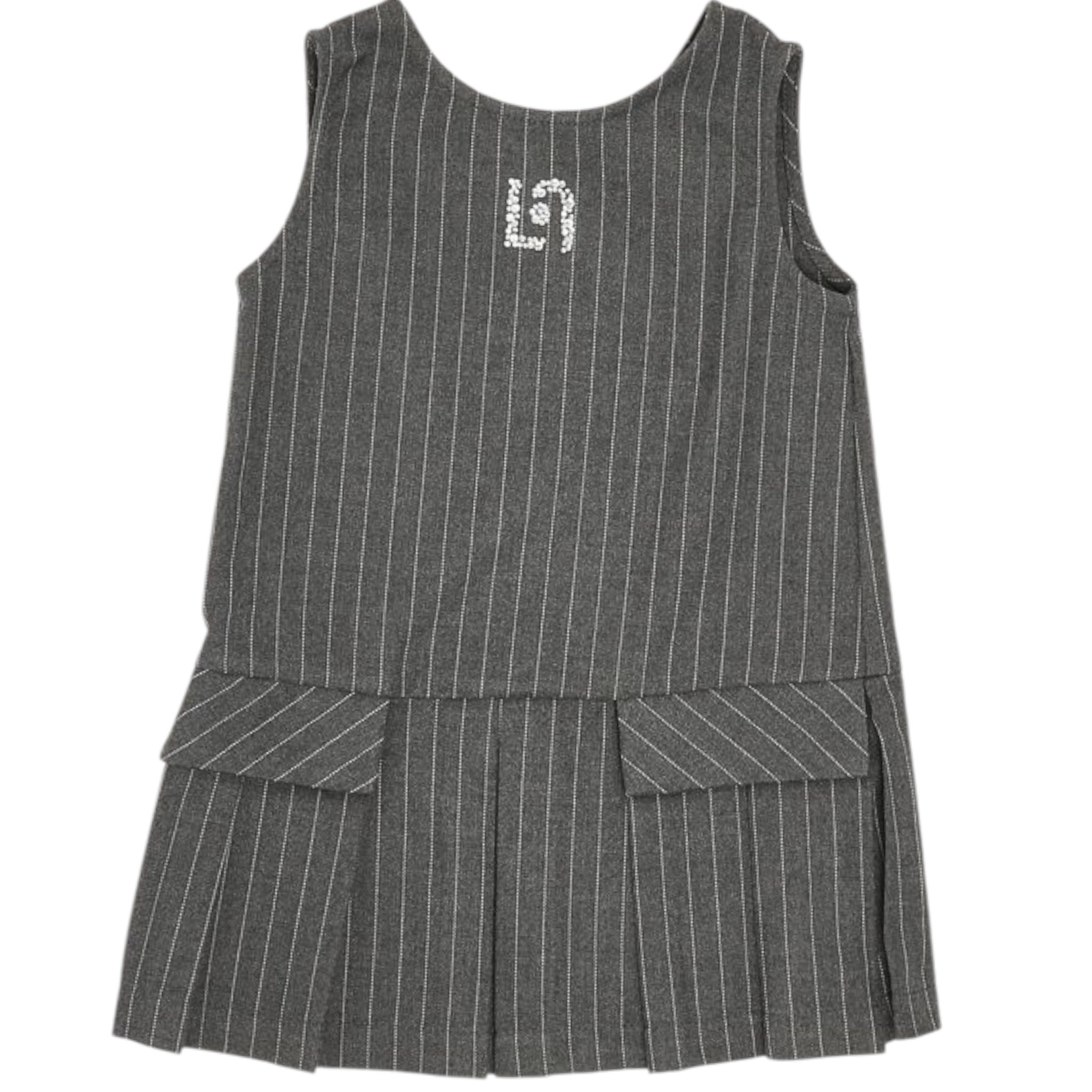 Liu Jo Abito tinta unita con Fantasia A Righe Grigio per Neonata KF5063N GRIGIO LIU JO 
