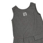 Liu Jo Abito tinta unita con Fantasia A Righe Grigio per Bambina KF5063X GRIGIO LIU JO 