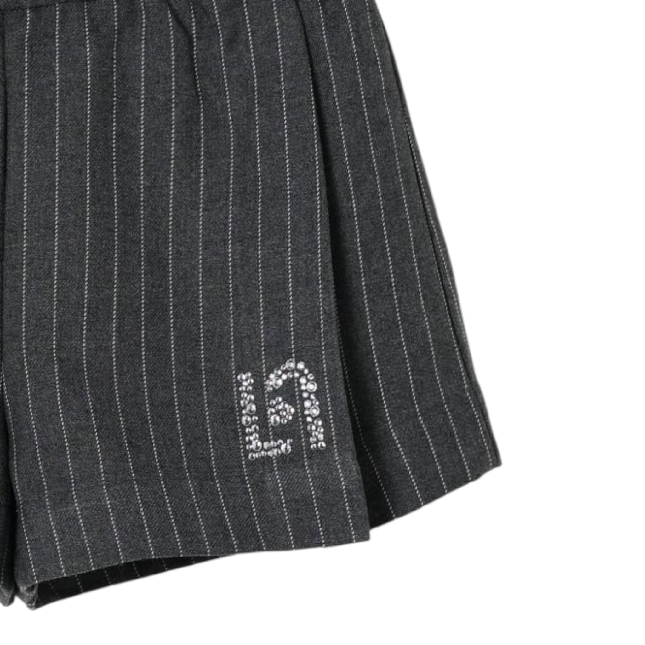 Liu Jo Short tinta unita con Fantasia A Righe Grigio per Bambina KF5064X GRIGIO LIU JO 