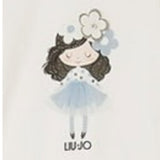 Liu Jo Shirt Girocollo tinta unita con Brillantini Bianco per Neonata KF5076X BIANCO LIU JO 