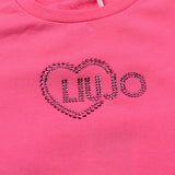 Liu Jo Felpa Xhiusa Girocollo con Brillantini Rosa per Bambina KF5079XJ ROSA LIU JO 