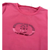Liu Jo Shirt Girocollo tinta unita con Logo Rosa per Neonata KF5087X ROSA LIU JO 