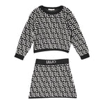 Liu Jo Completo 2 Pezzi Maglia-Gonna Stampa Fantasia Bianco/Nero per Bambina KF5094 BIANCO/NERO LIU JO 
