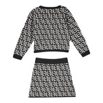 Liu Jo Completo 2 Pezzi Maglia-Gonna Stampa Fantasia Bianco/Nero per Bambina KF5094 BIANCO/NERO LIU JO 