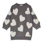 Liu Jo Abito In Maglia tinta unita con Stampa Grigio per Bambina KF5097 GRIGIO LIU JO 