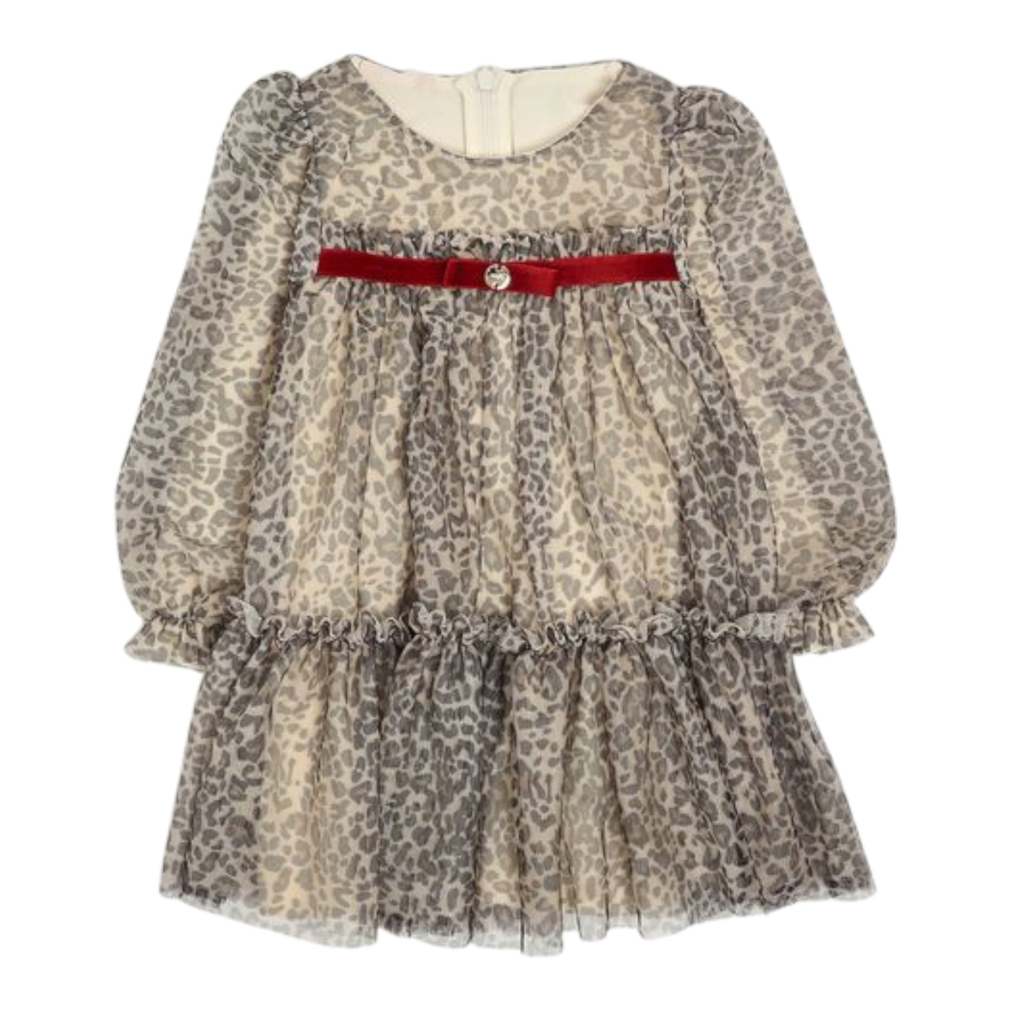 Liu Jo Abito Manica Lunga Fantasia Maculata Beige per Bambina KF5102X BEIGE LIU JO 