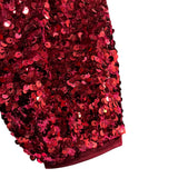 Liu Jo Abito Manica Lunga tinta unita con Paillettes Rosso per Bambina KF5104JX ROSSO LIU JO 