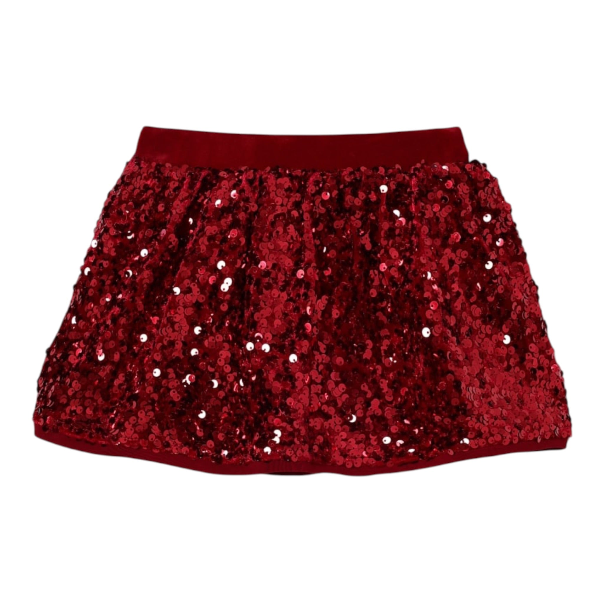 Liu Jo Gonna tinta unita con Paillettes Rosso per Bambina KF5105JXXXX ROSSO LIU JO 