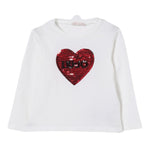 Liu Jo Shirt Girocollo tinta unita con Stampa Bianco per Bambina KF5117 BIANCO LIU JO 