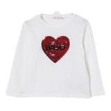 Liu Jo Shirt Girocollo tinta unita con Stampa Bianco per Neonata KF5117N BIANCO LIU JO 