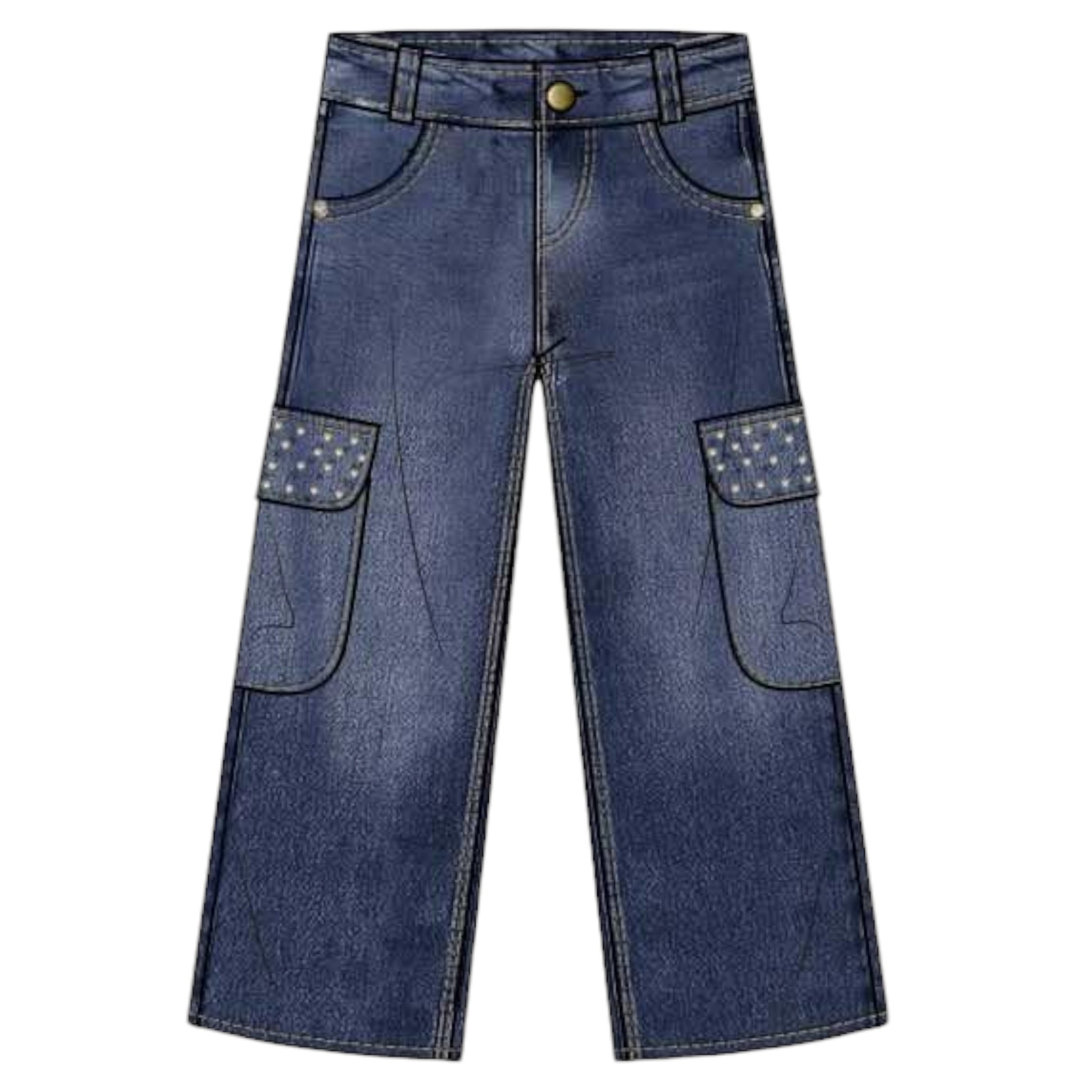 Liu Jo Jeans tinta unita Modello Palazzo Blu per Bambina KF5129 BLU LIU JO 