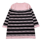 Liu Jo Abito Manica Lunga tinta unita con Logo Rosa per Bambina KF5130 ROSA LIU JO 