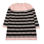 Liu Jo Abito Manica Lunga tinta unita con Logo Rosa per Bambina KF5130X ROSA LIU JO 