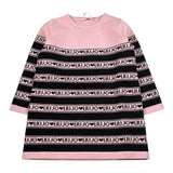 Liu Jo Abito Manica Lunga tinta unita con Logo Rosa per Bambina KF5130XX ROSA LIU JO 