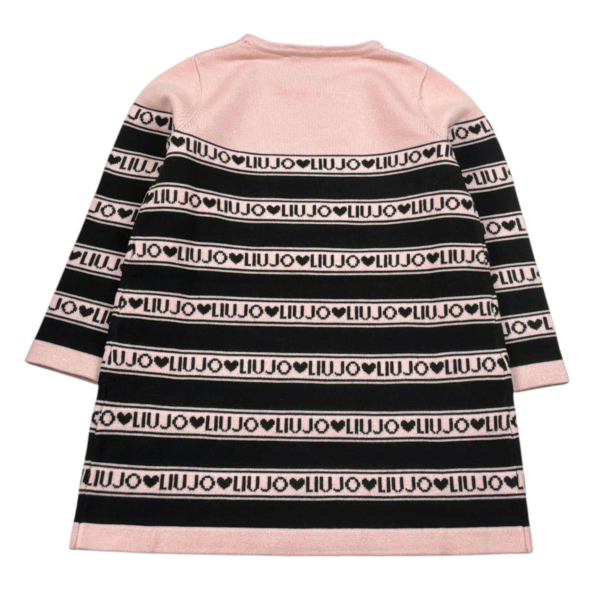 Liu Jo Abito Manica Lunga tinta unita con Logo Rosa per Bambina KF5130XX ROSA LIU JO 