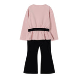 Liu Jo Completo 2 Pezzi Shirt-Leggins Rosa/Nero per Bambina KF5131N ROSA/NERO LIU JO 
