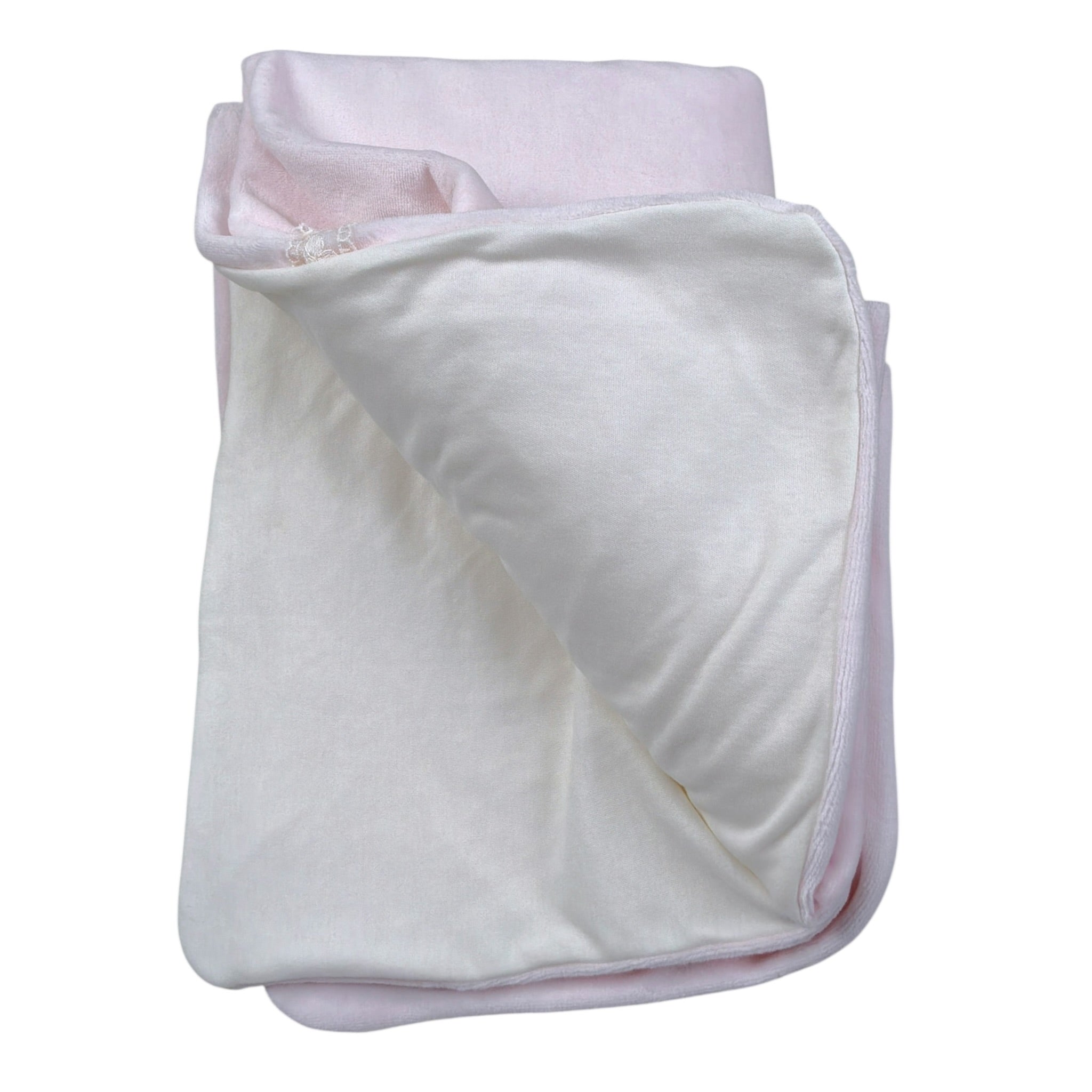 Lalalu' Coperta tinta unita con Ricami Rosa per Neonata WOOWOW ROSA LALALU' 