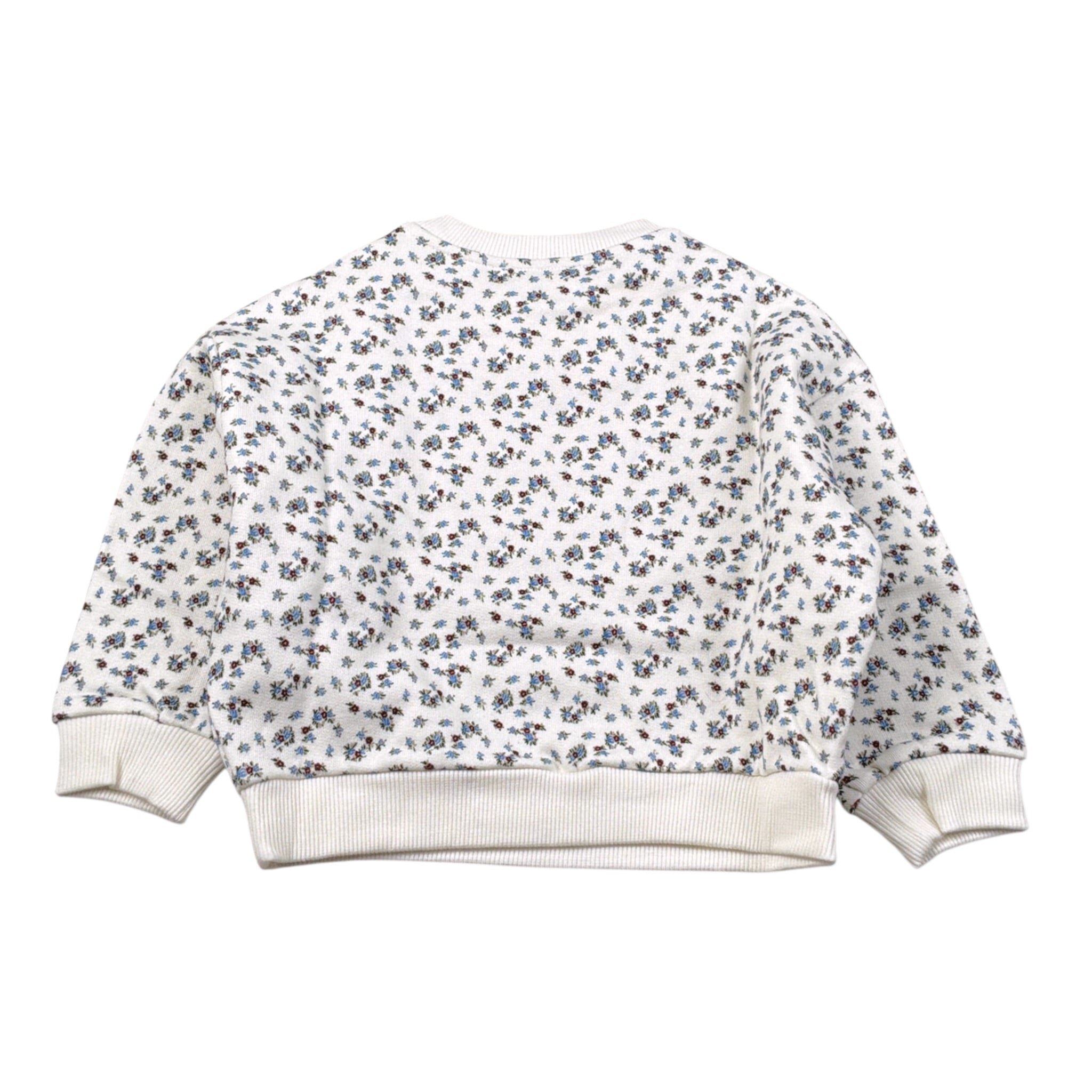 Louise Misha Felpa tinta unita con Stampa Fiori Panna per Bambina GRPW25S0070 PANNA LOUISE MISHA 